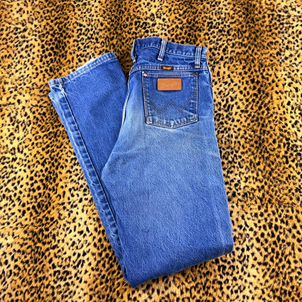 Vintage Wrangler 13MWZ Cowboy Cut Blue Jeans Size 34x36